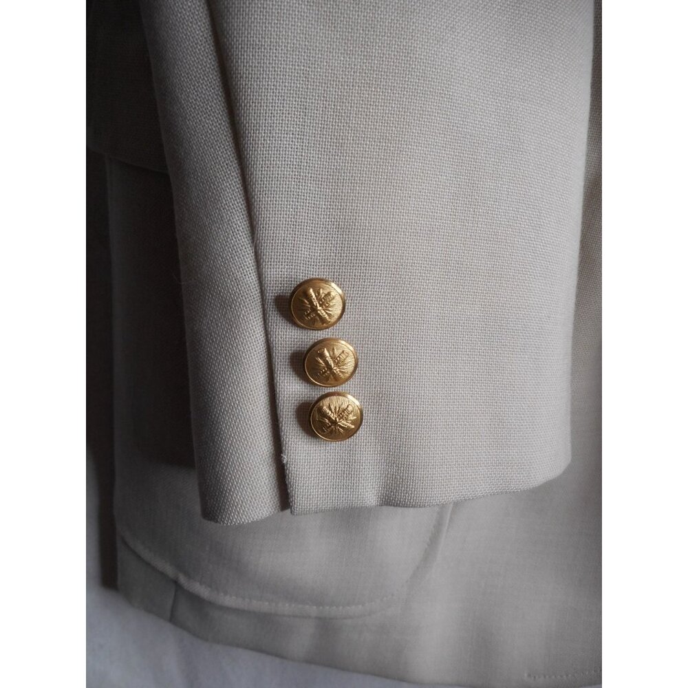 Vintage Cross Winsor Mens Beige Sport Coat 2 Button Front Long Sleeve Size 46S - Picture 7 of 9